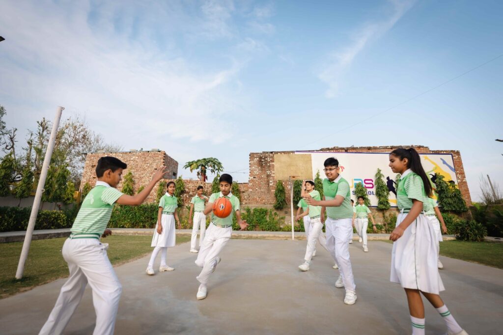 Students participating in sports activities at Colours International School Jaipur
